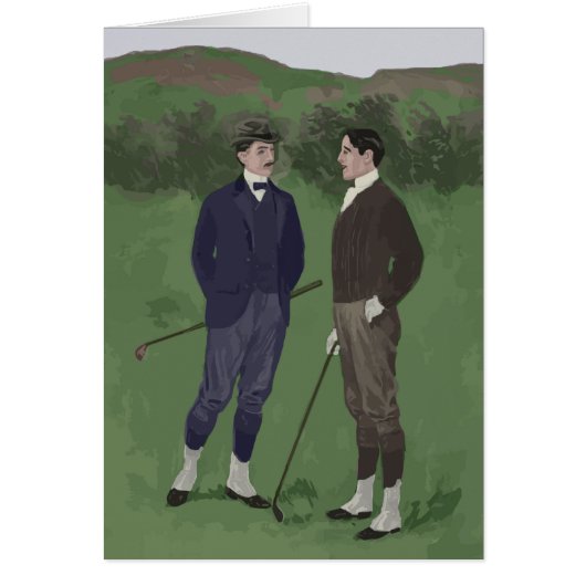 Vintage look golf scene cards (Front)
