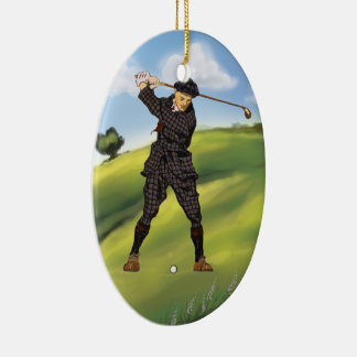 Vintage look Golfer Golf ornament pendant