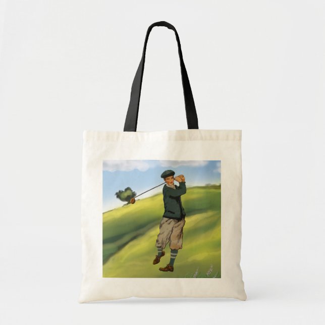 Vintage look Golfer Golf Tote bag (Front)