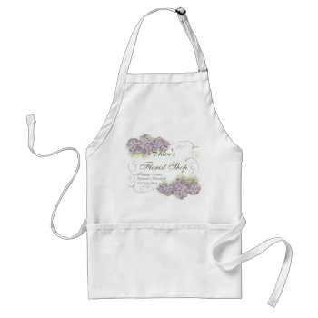 Vintage Look Lilac Hydrangea -  Business Aprons by EverythingBusiness at Zazzle