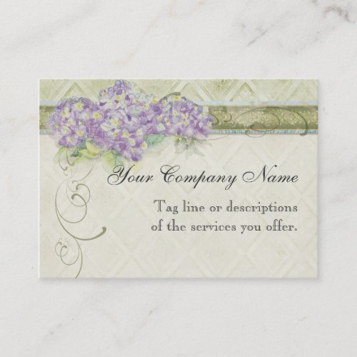 Vintage Look Lilac Hydrangea -  Business Cards