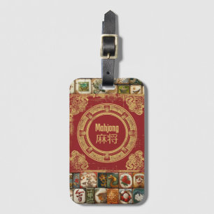 Vintage Look Mahjong Bag Luggage Tag