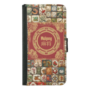Vintage Look Mahjong Bag Samsung Galaxy S5 Wallet Case