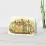 [ Thumbnail: Vintage Look Medieval Castle Birthday Card ]