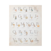 Vintage Look Nursery Alphabet Chart