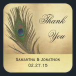 Vintage Look Peacock Feather Wedding Favor Labels<br><div class="desc">Part of the Feather Themed Wedding Stationery Set.</div>
