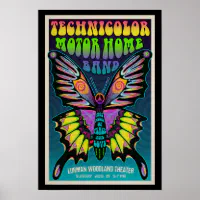 psychadelic vintage rock concert poster