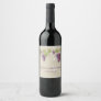 Vintage Look Purple Grapes Vines Leaves Wine Label