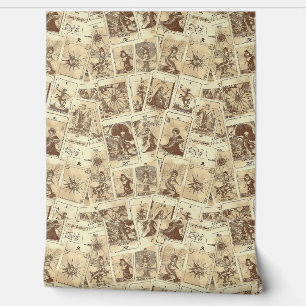 Vintage Look Sepia Tarot Cards Wallpaper