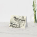 [ Thumbnail: Vintage Look, Standing Bird, "Thank You!" Card ]