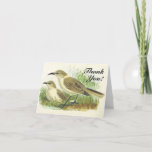 [ Thumbnail: Vintage Look, Two Birds, "Thank You! Card ]