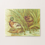[ Thumbnail: Vintage Look, Two Ducks Near Some Water Puzzle ]