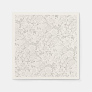 Vintage Look Wedding Floral White Lace Napkins