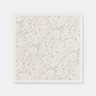 Vintage Look Wedding Floral White Lace Napkins