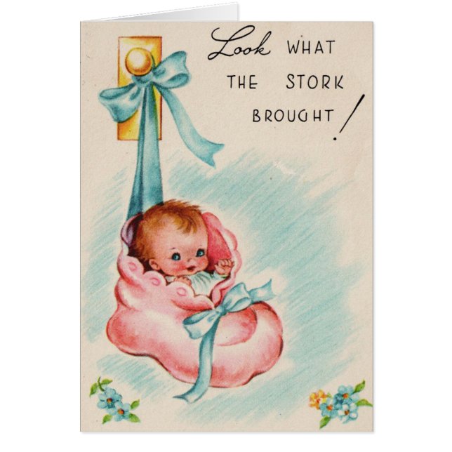 Vintage - Look What the Stork Brought, Cards (Front)