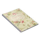 Vintage Looking Floral Bridal Shower Guest Book- Notebook (Right Side)