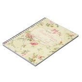 Vintage Looking Floral Bridal Shower Guest Book- Notebook (Left Side)