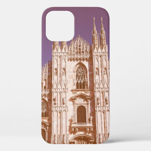 Vintage looking Milan cathedral aka Duomo di Milan iPhone 12 Case