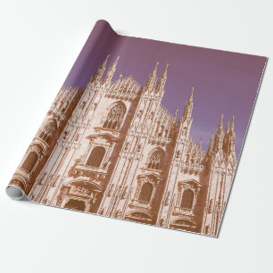 Vintage looking Milan cathedral aka Duomo di Milan Wrapping Paper