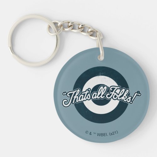 Vintage LOONEY TUNES THATS ALL FOLKS Keychain