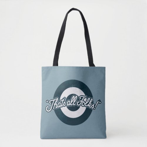 Vintage LOONEY TUNES THATS ALL FOLKS Tote Bag