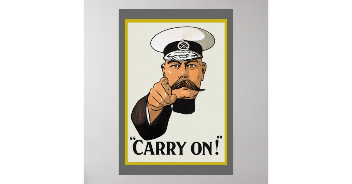 Vintage Lord Kitchener Carry On Poster Zazzle