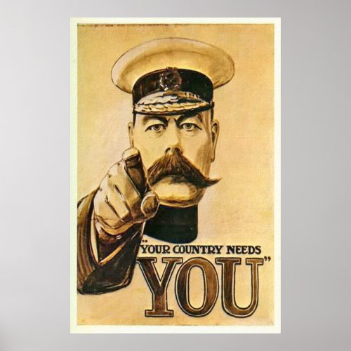 Vintage Lord Kitchener Poster Print