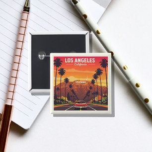 Vintage Los Angeles California Button