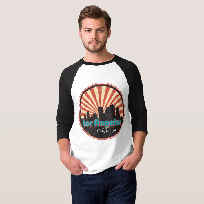 Vintage Los Angeles California City State Skyline T-Shirt | Zazzle.com