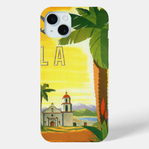 Vintage Los Angeles, California Mission with Palm iPhone 15 Plus Case