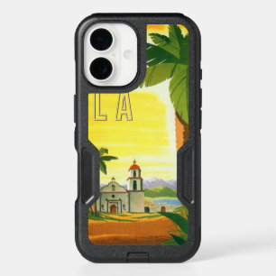 Vintage Los Angeles, California Mission with Palm iPhone 16 Case