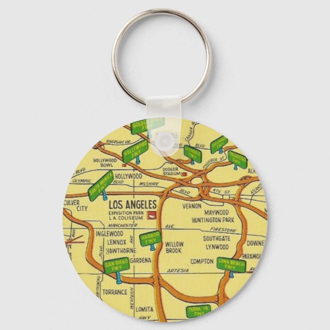 Vintage Los Angeles Keychain (Front)
