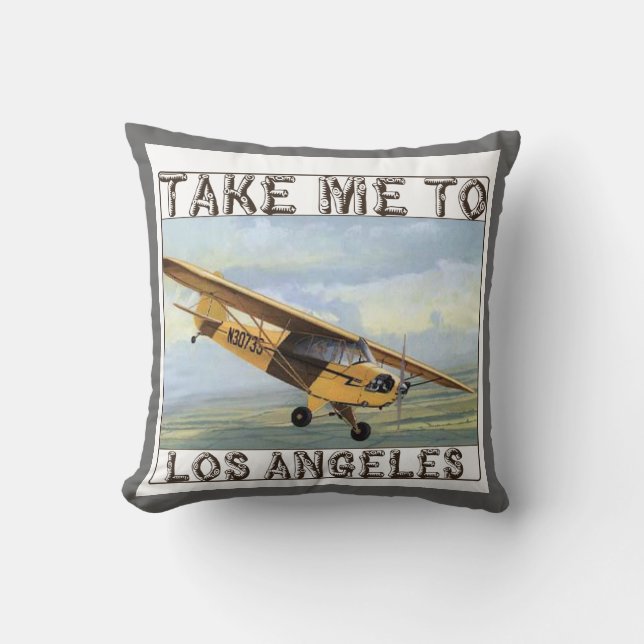 Vintage Los Angeles throw pillow (Front)