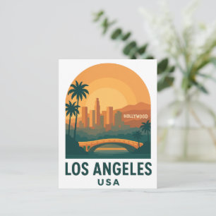 Vintage Los Angeles Travel Postcard – Retro City