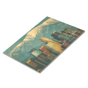 Vintage Los Angeles Watercolor Retro California Notepad