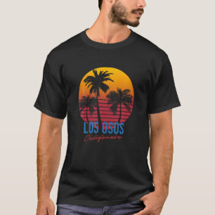 Vintage Los Osos California Palm Trees Sunset CA R T-Shirt