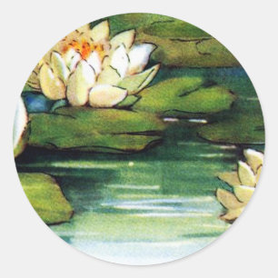 Vintage Lotus Classic Round Sticker