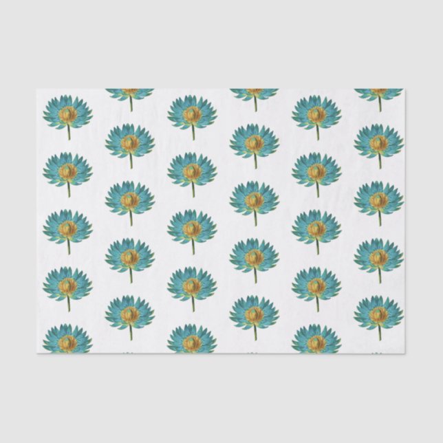 Vintage Lotus Flower #2 Tissue Paper (Front)
