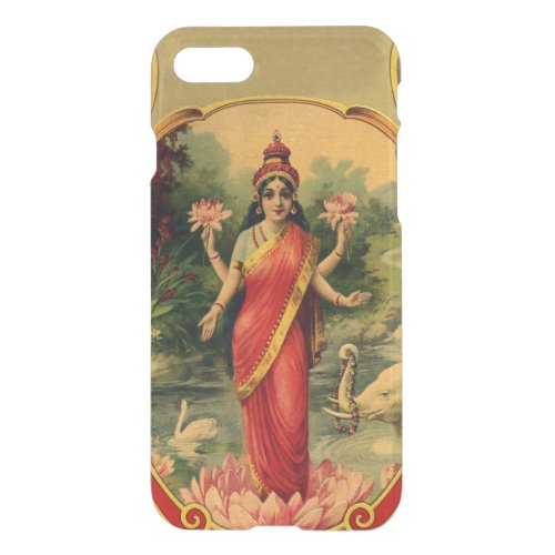 Vintage Lotus Flower Hindu Goddess Lakshmi iPhone SE87 Case