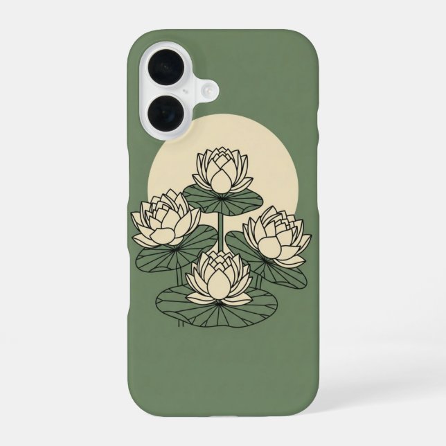 Vintage Lotus in Garden iPhone Case (Back)