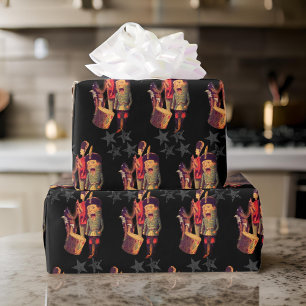 Vintage Loud Screaming Nutcracker Soldier Drums Wrapping Paper