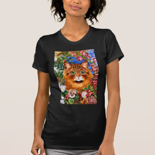 Vintage Louis Wain Flower Cat T-Shirt