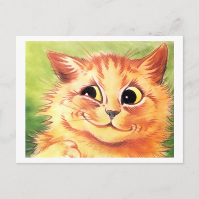 Vintage Louis Wain Smiling Cat Postcard (Front)