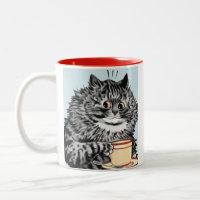 Vintage Louis Wain Teacup Cat Art Gift Mug