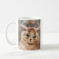 Vintage Louis Wain Wallpaper Cat Coffee Mug