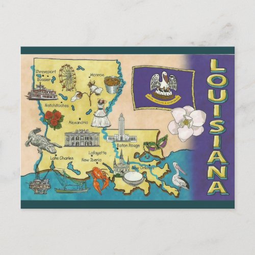 Vintage Louisiana  Postcard