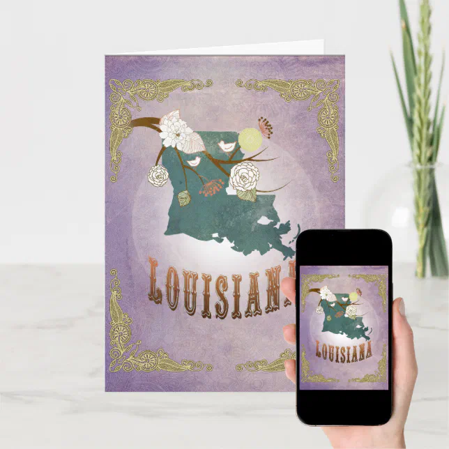 Vintage Louisiana State Map