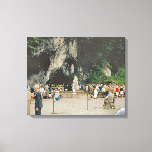 Vintage Lourdes, Grotto Canvas Print (Front)