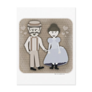 Vintage Love 1890s Style Postcard