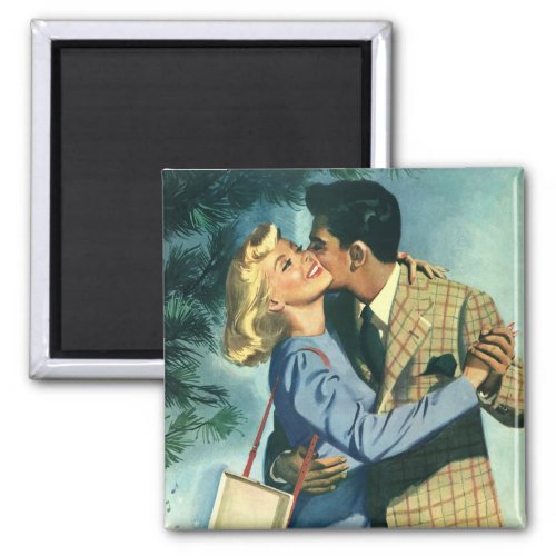 Vintage Love and Romance Christmas Dance Magnet